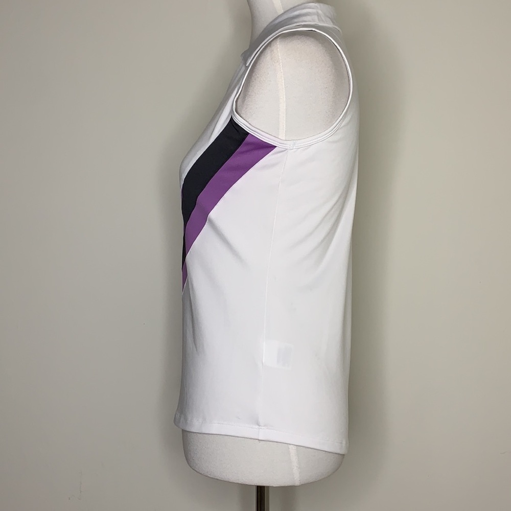 BETTE & COURT Sleeveless Performance Polo Top S - Picture 4 of 7